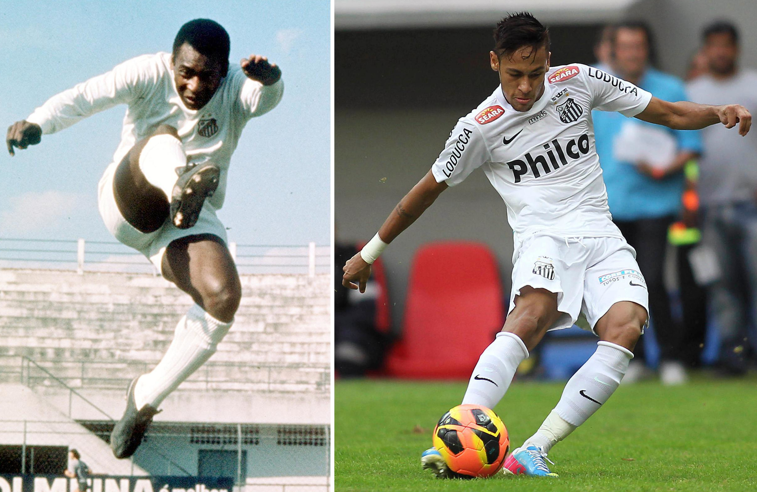 Pele and Neymar have also worn the famous Santos FC shirt (©Getty/Gallo Images)